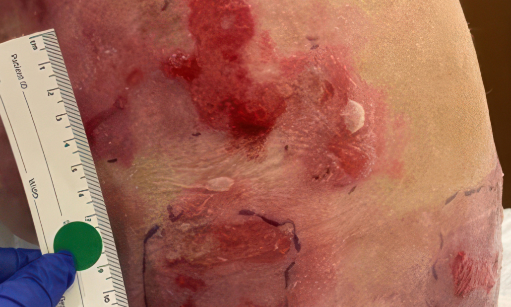 Left side of torso before ZEVASKYN treatment
